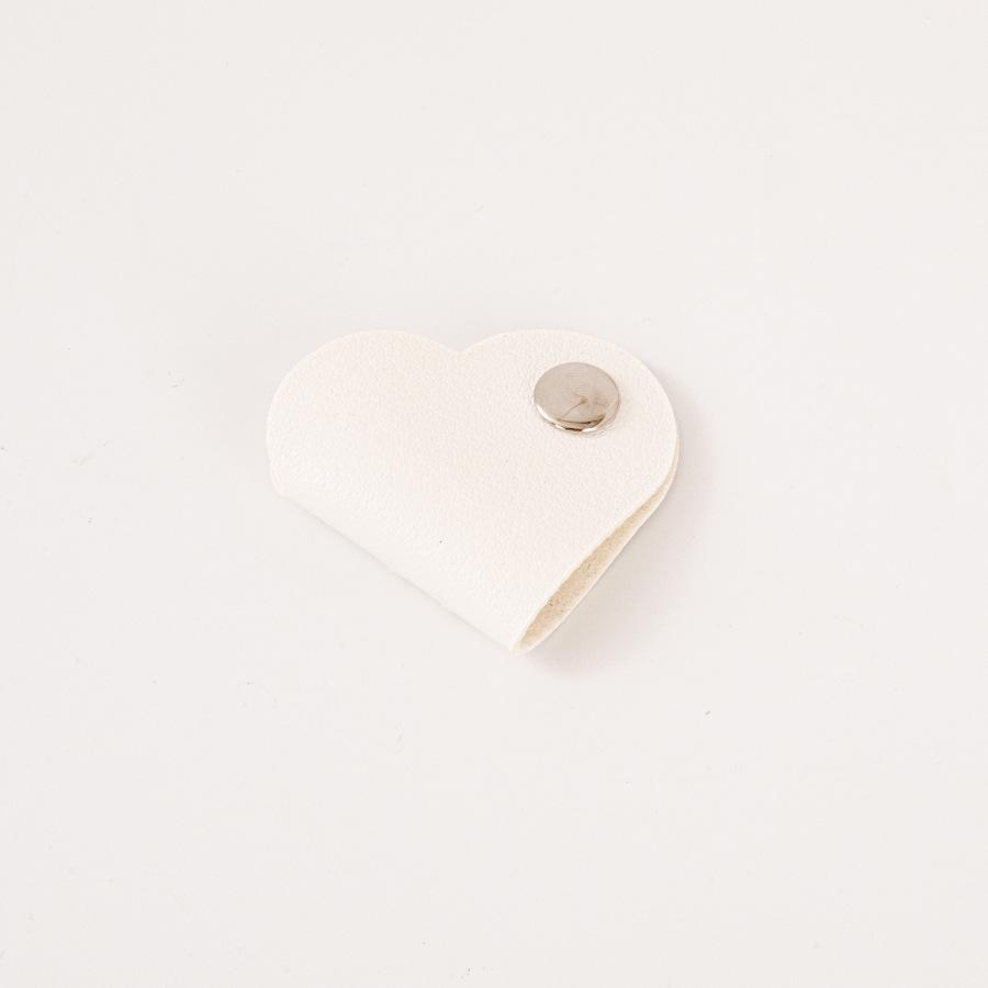 Heart-shaped Leather Cable & Earphone Organizer Winder