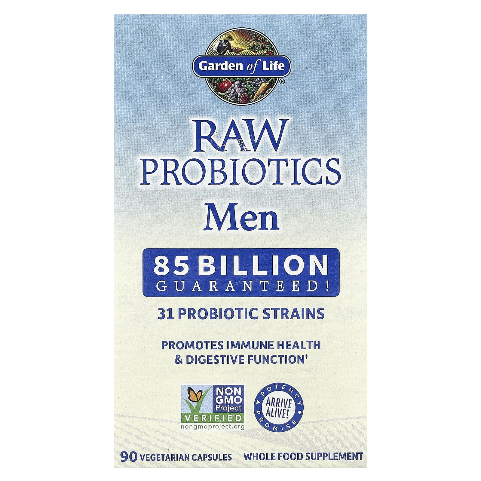 

Raw Probiotics, Men s, 85 Billion, 90 Veggie Caps (28.33 Billion Live Cultures Per Capsule)