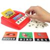 1 Set English Letter Card Learning Machine Kids Early Education Interactive Alphabet Matching Game ABC Words Spelling Learning Toy Toddlers Boys Girls