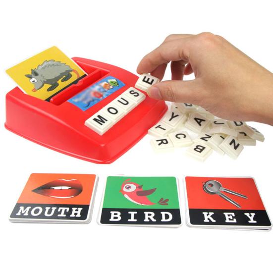 1 Set English Letter Card Learning Machine Kids Early Education Interactive Alphabet Matching Game ABC Words Spelling Learning Toy Toddlers Boys Girls
