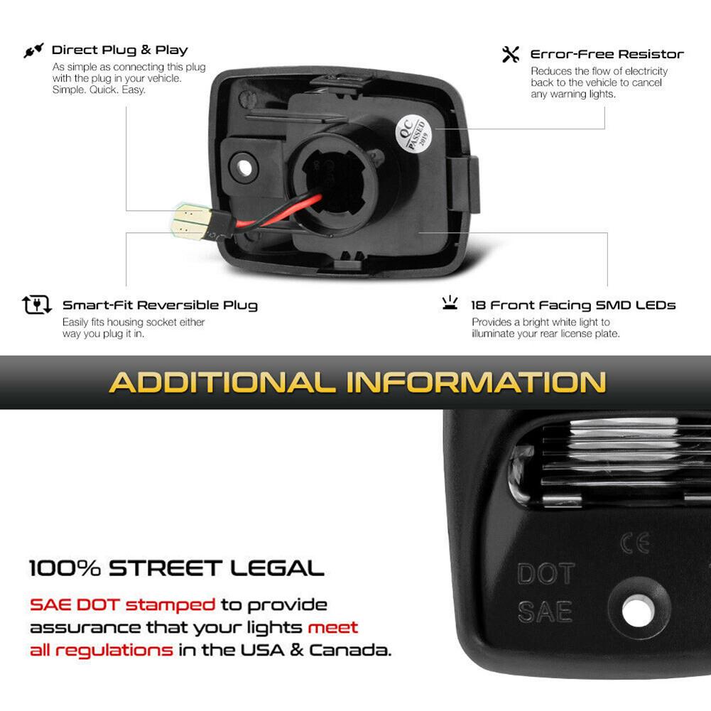 led number plate lights legal