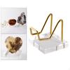 Acrylic Base Arm Display Stand Gemstone Mineral Specimens Ore Sphere Amethyst Cluster Rocks Holder