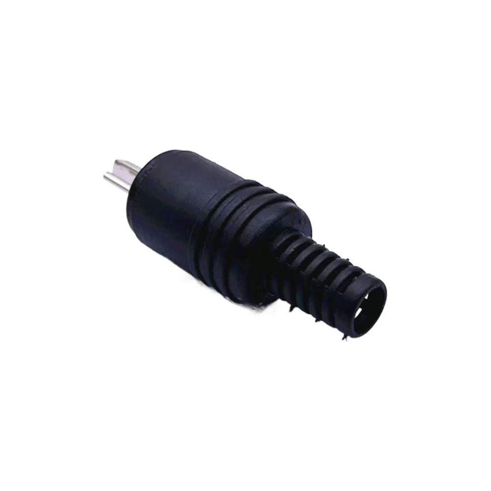 Docking Plug 2 Pin Black DIN Plug 2 Pin Connector Power Audio Lamp Signal Plug Adapters