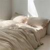French Pure Cotton Bedding Set Soft Washed Cotton Sheet Duvet Cover Pillowcase Handmade Embroidery Bed Linen
