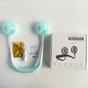 Travel Portable Neck Fan Usb Personal Mini Lazy Person Fan 360 Degree Rotation Cooling Wearable Fan with Electric Power Source