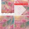 2D Flat Printing  2pcs Hearts Paradise Modern Light Filtering Curtains Polyester Curtains Decorations Outdoor Use for Bedroom