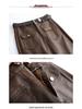 Modischer Damen-Lederrock aus Lammleder mit Schlitz - Hohe Taille, Mittellang, Faltenmildernd, Trendiger Pendlerstil.