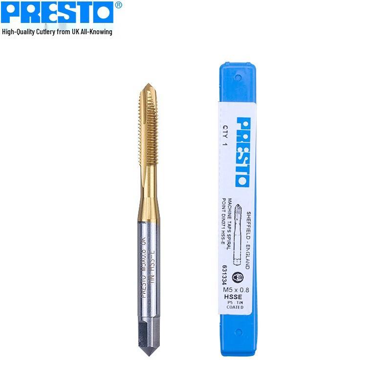 PRESTO Cobalt-Plated Titanium Straight Flute Tap