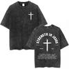 Salvation Jesus Paid It All T shirt Christian Bible Verse Mens Women Clothing Vintage Washed Tshirt Casual Cotton Tshirts Tops