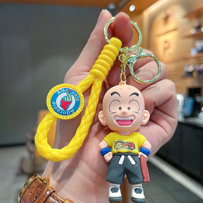 Anime Dragon Ball Keychain Z Super Saiyan Son Goku Bulma Broly Piccolo Majin Buu Series Kawaii Bag Pendant Keyring Toys Gifts