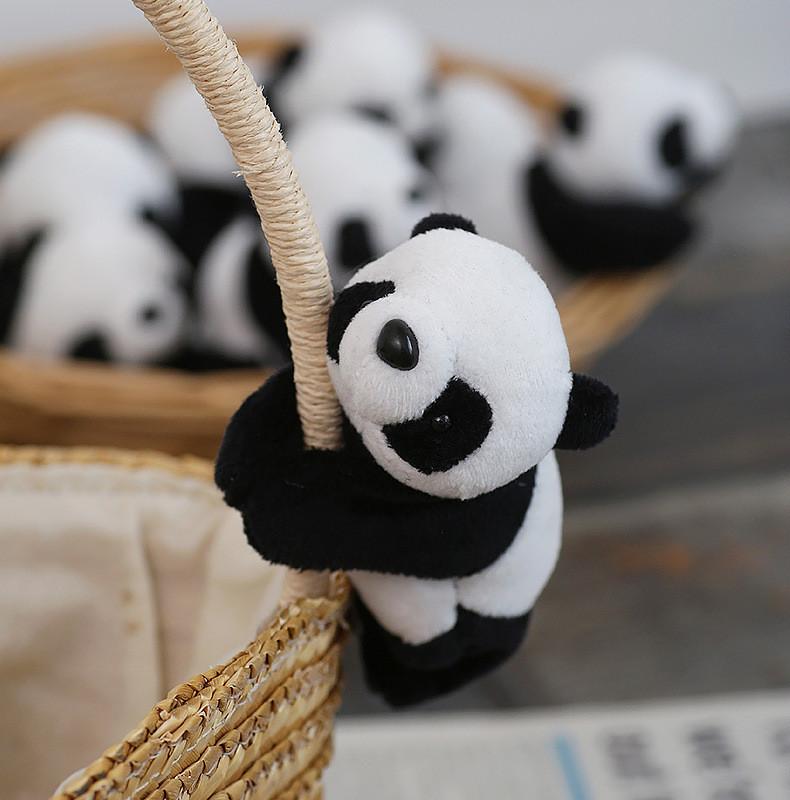 Adorable Panda Plush Keyring With Magnetic Circles For Kids Bag Decor And Gift
