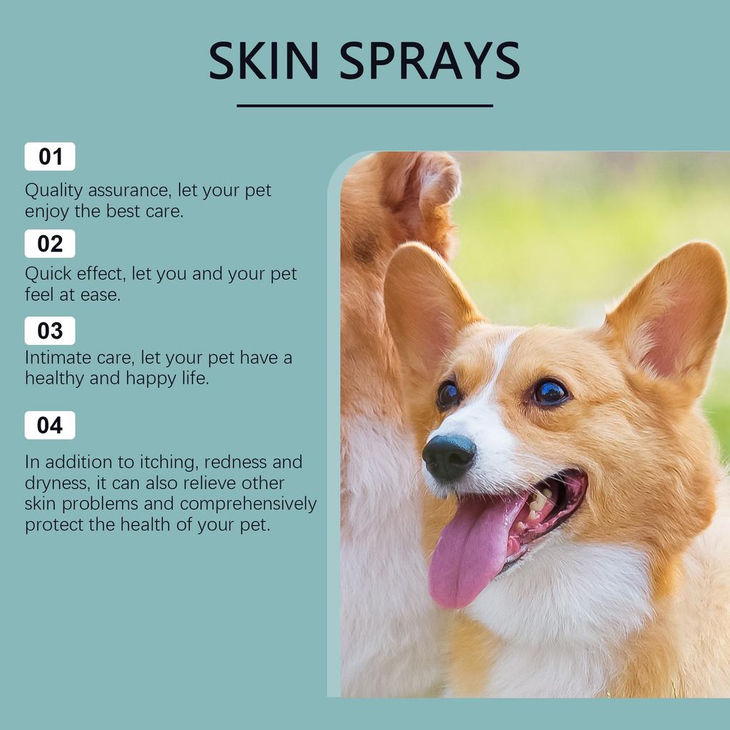 Pet Skin Soothing Spray Relieves Skin Redness And Swelling, Soothing And Restorative Care And  Spray 100ml