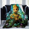 1pc Groot Printing Blanket - Soft, All-Season Throw for Office Blanket, Personalized Gift with Adorable Cartoon Design