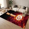 Personalized Crystal Velvet Carpet Galatasaray FC Pattern Non Slip Floor Rug