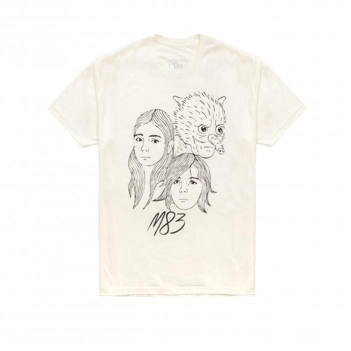 T-shirt fascia unisex adulto M83 L crema/nero