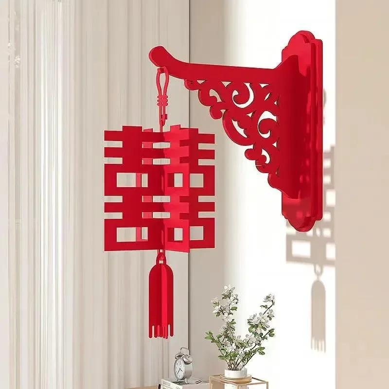 Double Happiness Chinese Wedding New Year Decoration Red Hanging Pendant Traditional Ornament for Festive Home Decor