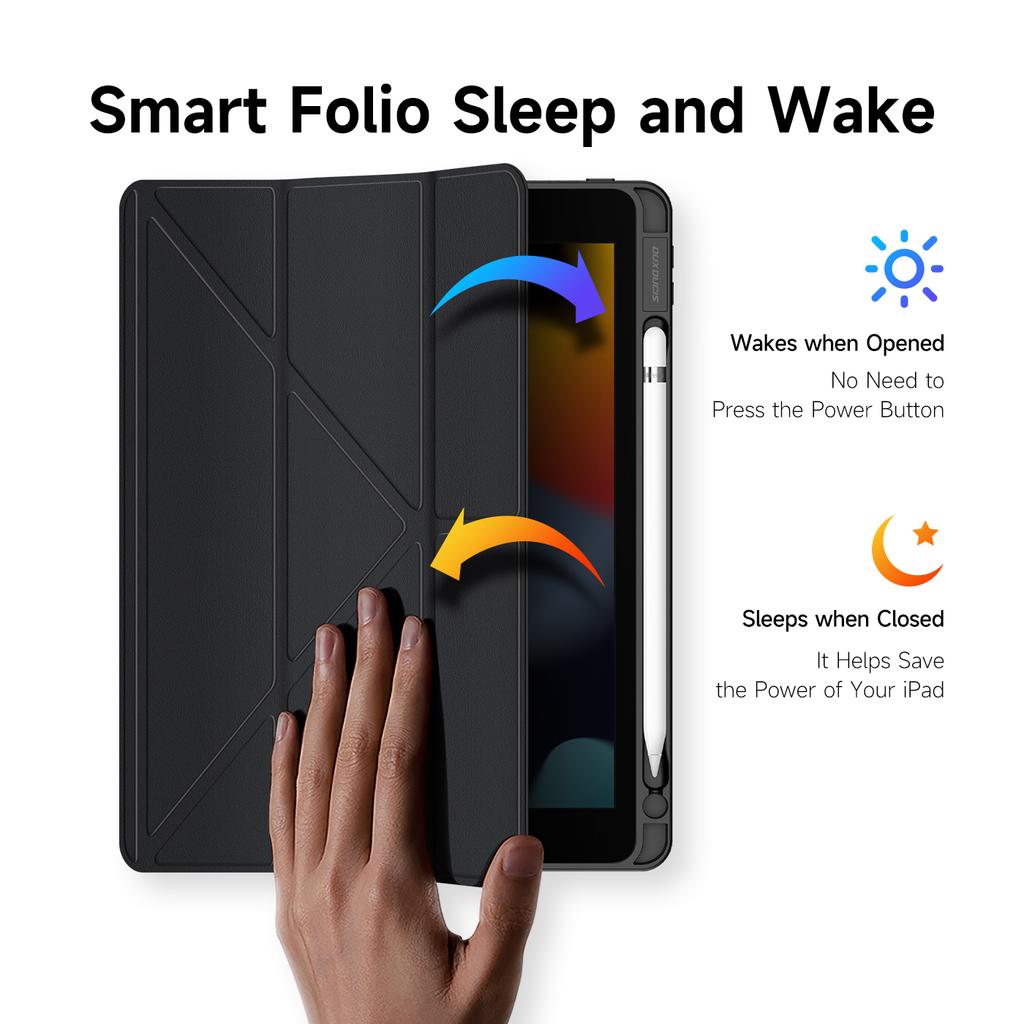 For Apple iPad 10.2 2026/iPad Pro 12.9 11/iPad Air 4 5 Case Detachable Tablet Multiple Stand Angles Clear Back Cover Mini 6