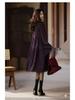 Elegant Plus Size Lace Long-Sleeve Dress for Women - 2025 European Autumn Collection