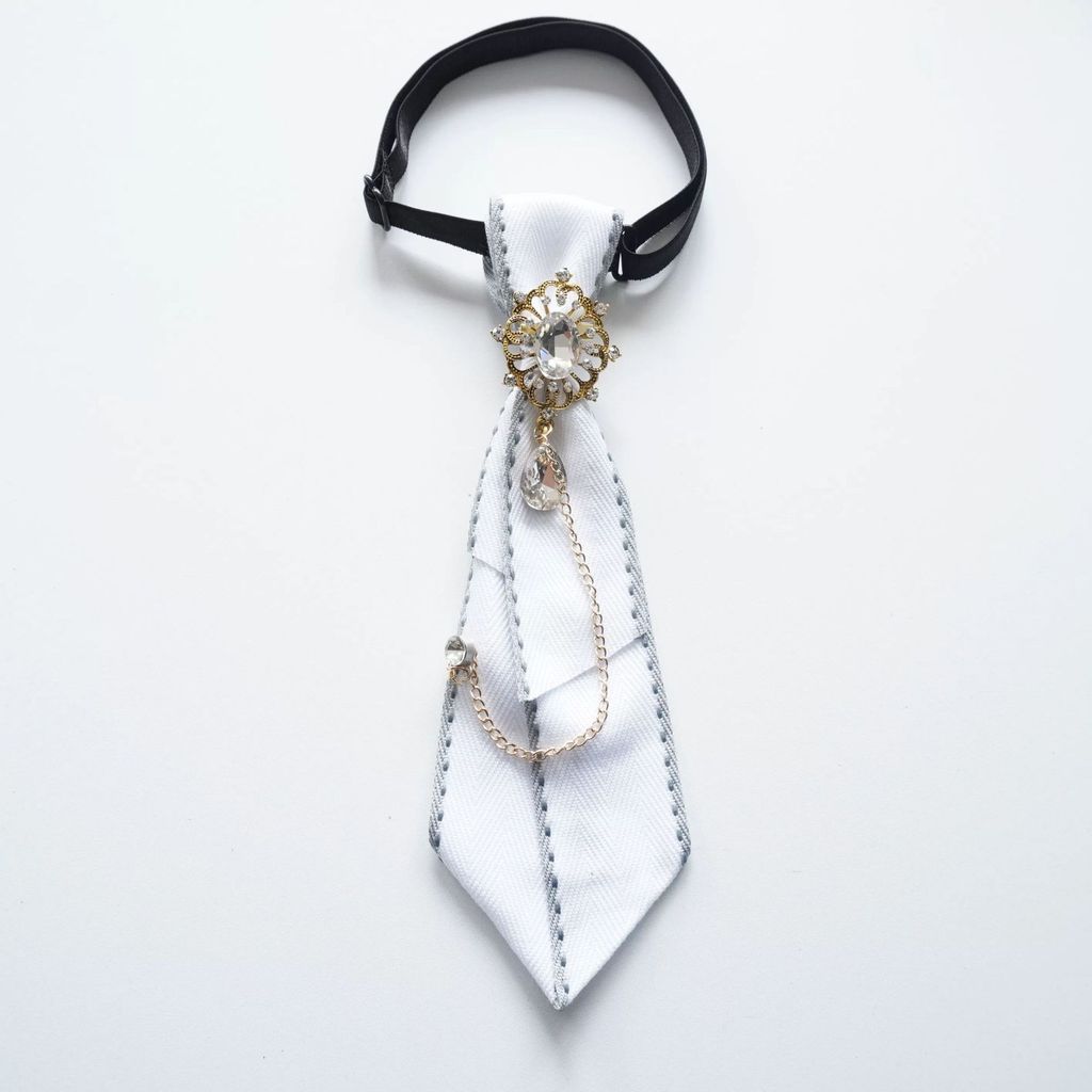 Ladies Neck Bow Tie With Sparkling Rhinestones For Office Wear And Formal Events