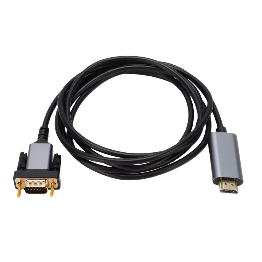 HD Multimedia Interface To VGA Cable 6.56FT Male To Male Unidirectional Cord for Computer Desktop Laptop PC Monitor