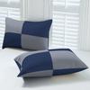 Set of Two Silky Soft Bamboo Fiber Patchwork Pillowcases with a Cool Feel