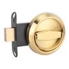 Stainless Steel Door Lock with Handle Pull Ring for Cabinet Drawer Closet DoorGold