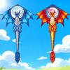 Weifang Long Tail Fire & Ice Dragon Pterodactyl Kites - Easy To Fly