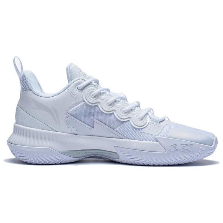 Li Ning Son Of Flash Bequem und Trendig Abriebfest Atmungsaktiv Niedrig geschnitten Basketballschuhe Herren Weiß ABPT019-6