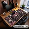 Skull Gothic Theme Custom Mouse Pad Personalized With Name Text Customized Desk Mat For Office Home Decor