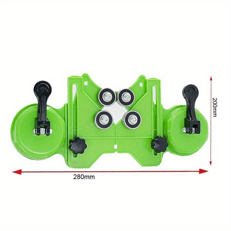 Verstellbarer Fliesenlochschneider Zentrieranschlag Halter Vorrichtung für Keramik, Fliese, Glas(Doppelter Griff) Fliesenlochbohrer