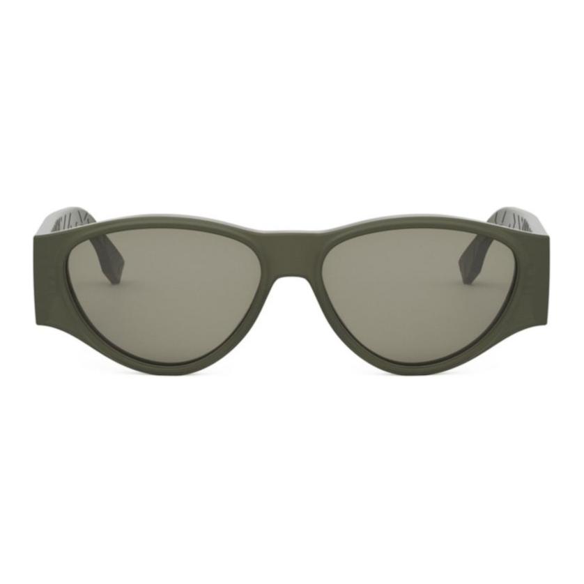 Fendi Logo Design Acetate Cat Eye Sunglasses Men sunglasses Green FE40158I