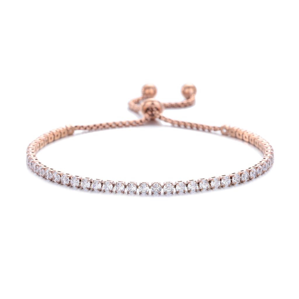 2026 Bracelet Light Luxury High Sense Does Not Fade Zircon Bracelet Fashion Men's and Women's Jewelry
