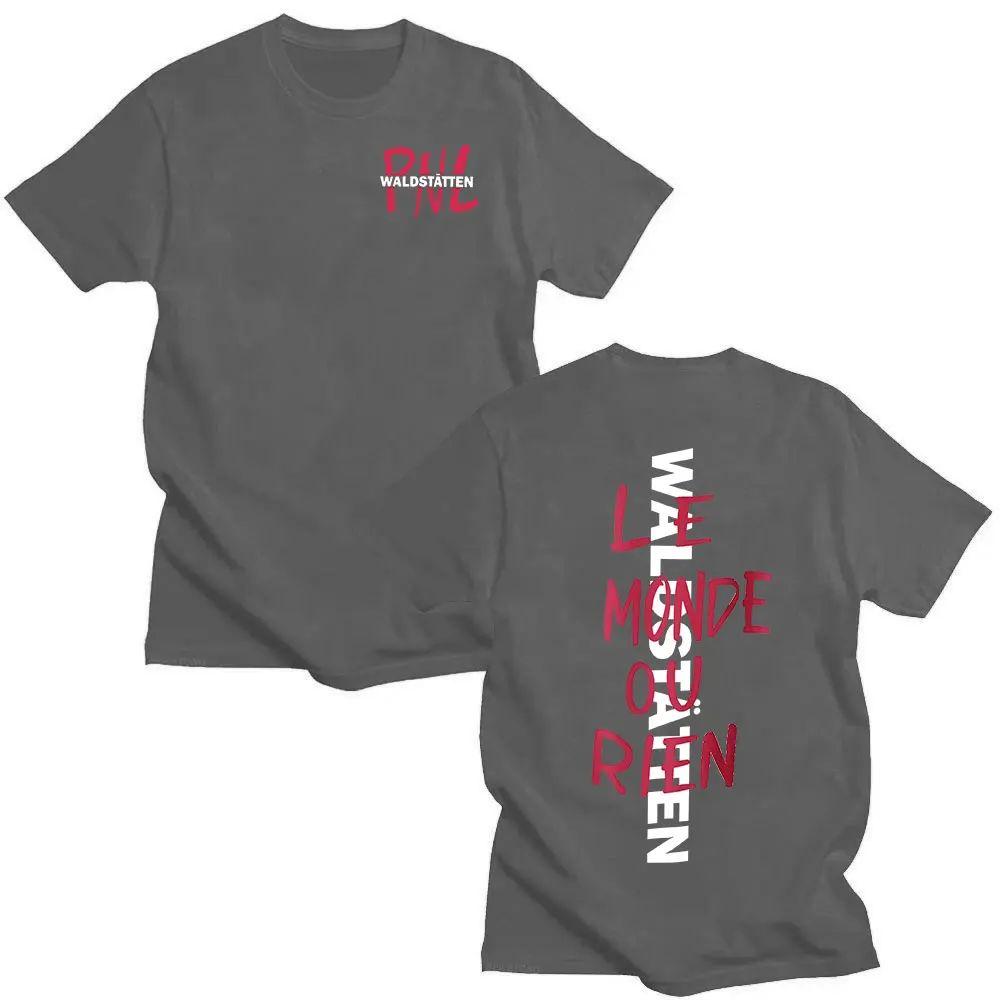 Hip Hop Kurzarm Rapper PNL Que La Famille Le Monde Chico Album T-Shirt Herren Damen Mode T-Shirts Baumwolle Lässiges T-Shirt Oberteil