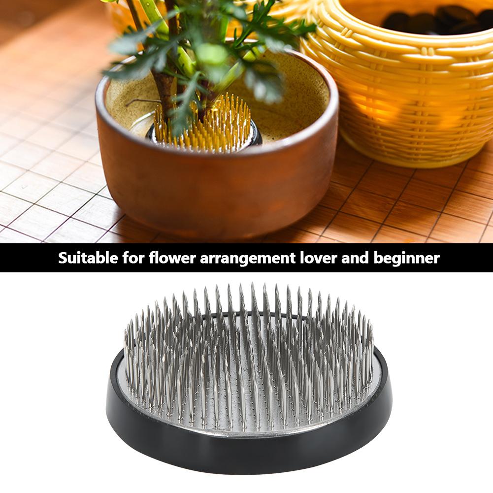 Japanese Style Round Kenzan Flower Arrangement Holder Needle Arranging Tool AccessoriesStainless