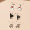 3pcs Set Retro Exaggerated Pumpkin Spider Ghost Skull Stud Earrings for Women Halloween Party Cartoon Cute Witch Jewelry Sets