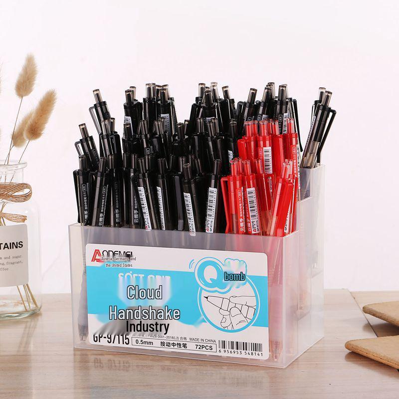 72-Pack 0.5mm Neutral Pen Refills for Students, Office, Exam - Black & Red