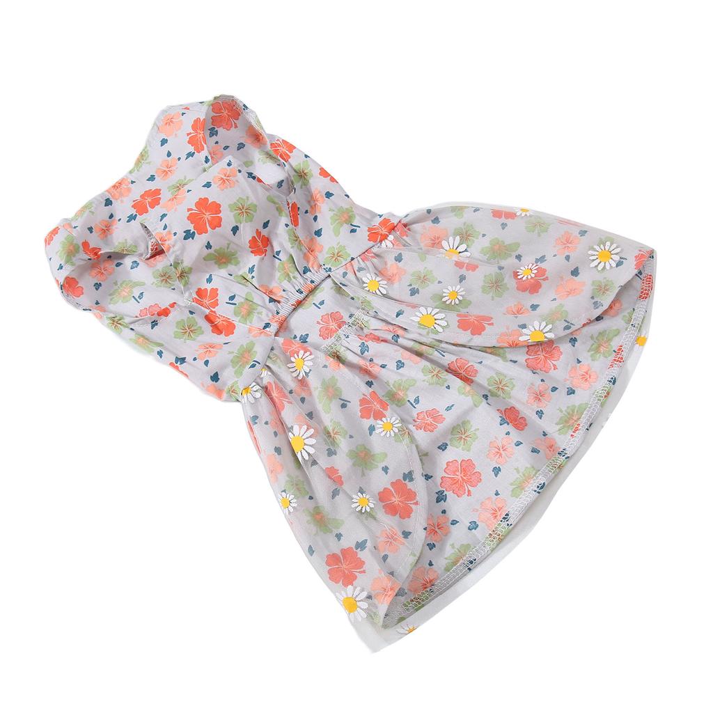Dog Dress Cute Floral Pattern with Daisy Mesh Decor Pet Doggie Princess Dress for Small Dogs Cats Spring Summer