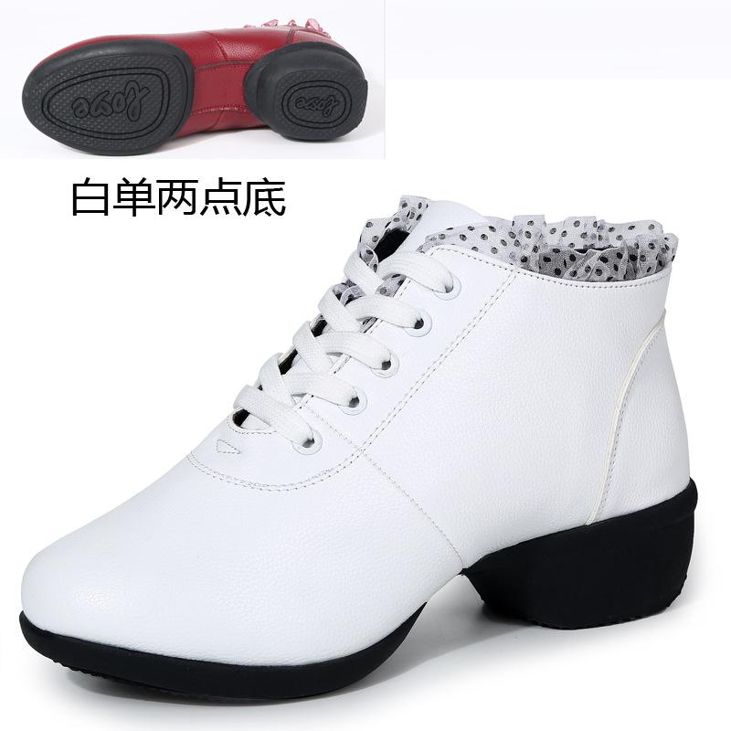Square Dance Shoes Dance Shoes Female Adult Soft Sole Middle Heel Sailor Dance Shoes Dance Shoes Performance Shoes New Mesh