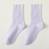 Female Spring and Summer Thin Cotton Pure Color Deodorizing Sweat Absorption Anti Pilling All Go Boneless Tube Socks