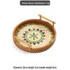 Small Rattan Woven Colorful Shell Tray
