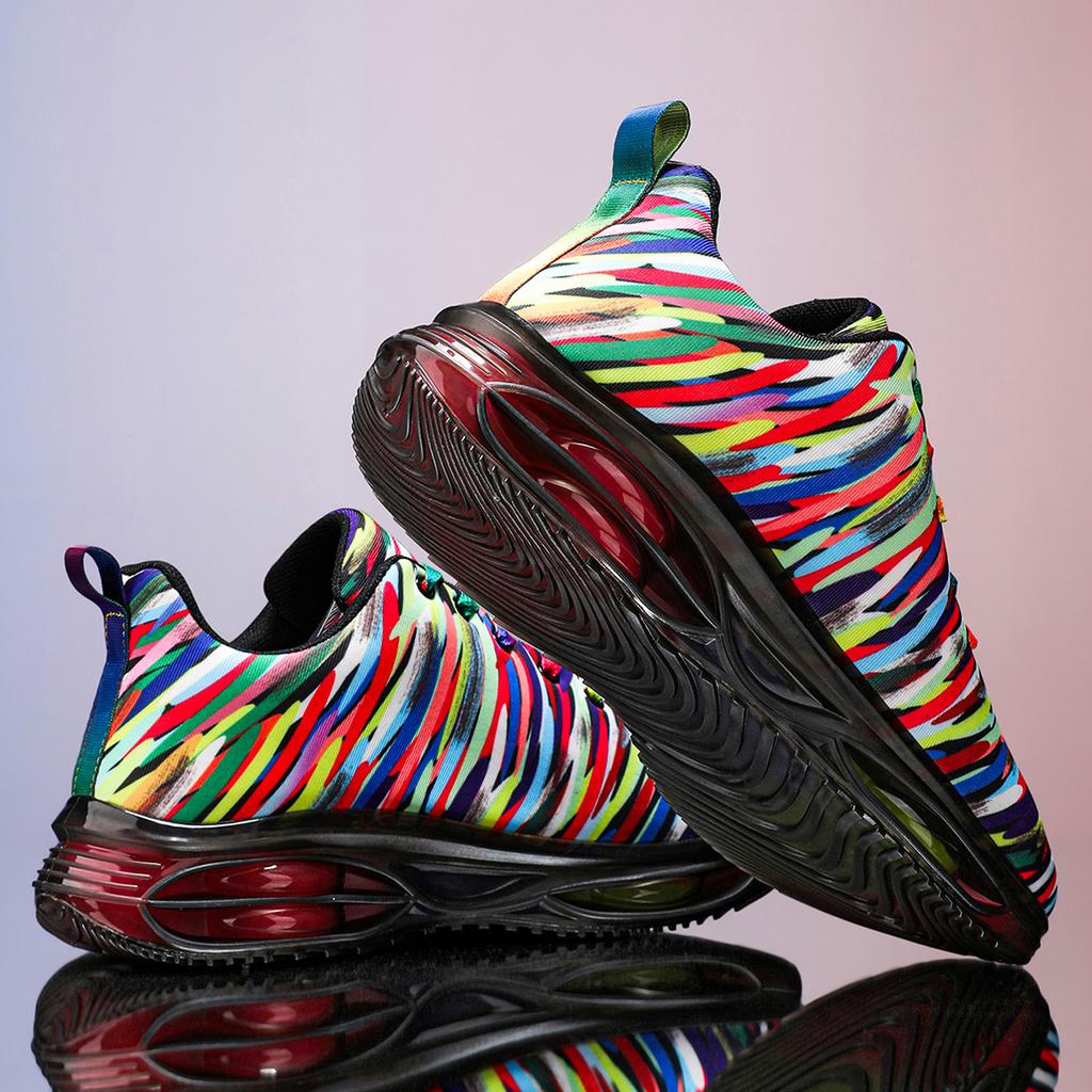 Running women's shoes, air cushion shock absorption, thick sole, wear-resistant running shoes, candy color matching,sports shoes