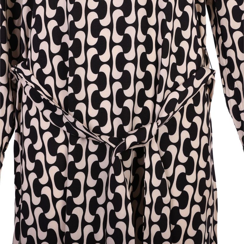 Robe dalana imprimée graphique noir et blanc Femme DEELUXE 74