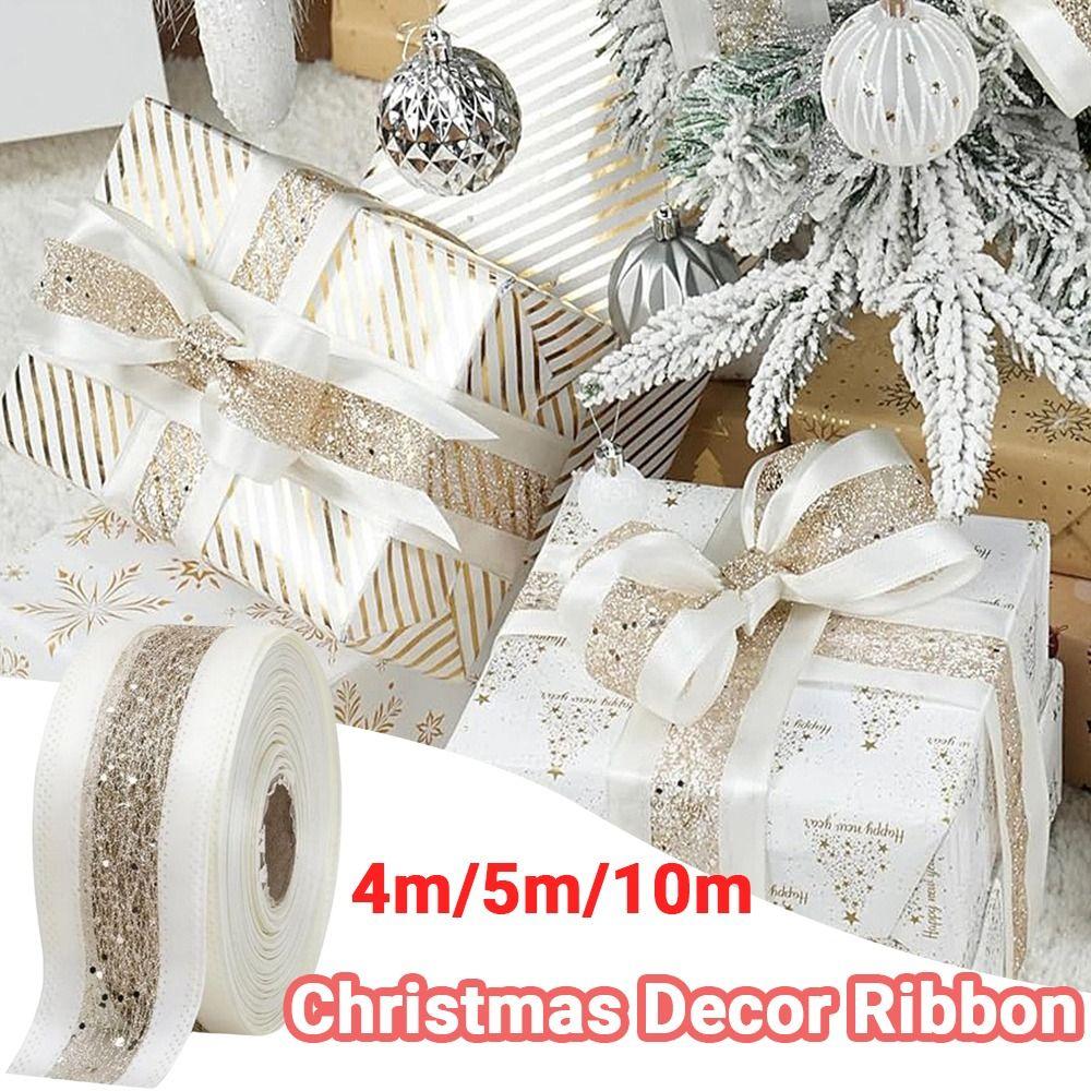DIY Craft Floral Arrangement Ribbon Bow Making Christmas Wrapping Ribbon  Crafts Decorations
