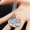 2PCS Horse Stainless Steel Chain Necklace for Women Men Horses Accessories Couple Love Necklace Jewelry Equestrian Gift N725S01