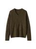 High-End Women's V-Neck Cashmere Knit Sweater - Versatile Winter Tencel Knitwear