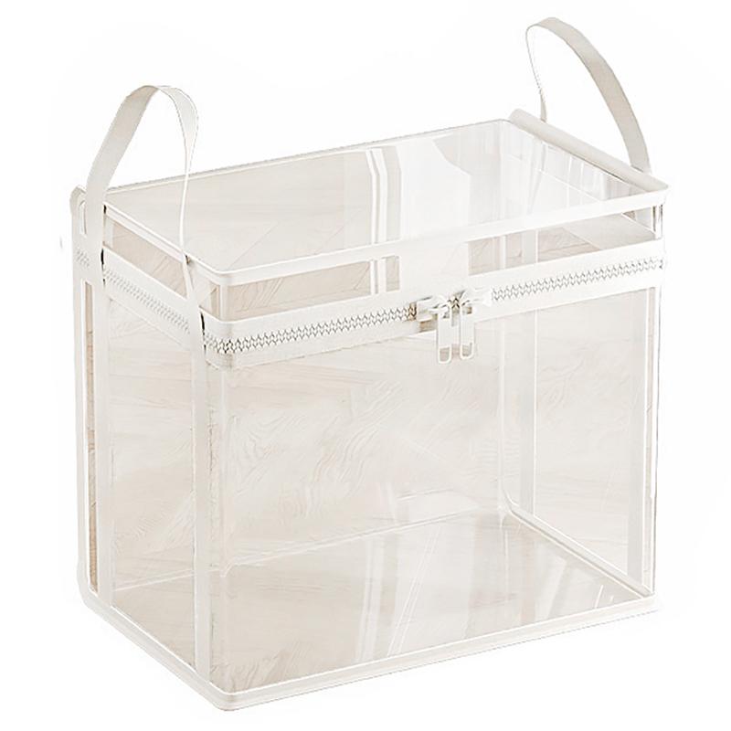 1/2pcs Storage Bag Dust-Proof Toy&Book Large Capacity PVC Multifunctional Storage Box Portable with Handle Foldable