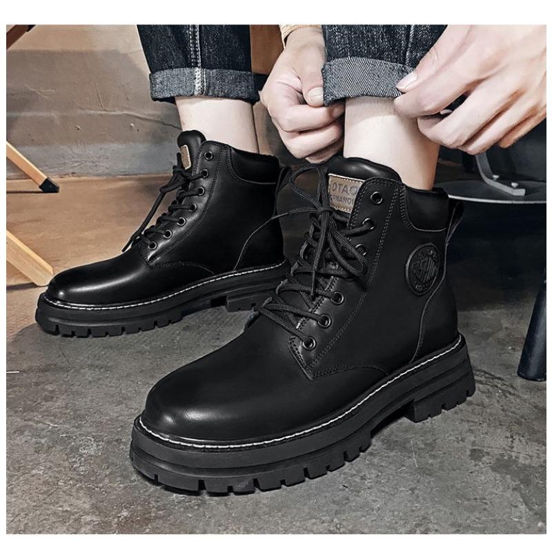 Mens Waterproof Wear Resistant Non Slip Martin Boots For Construction Site Work