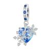 WOSTU 925 Sterling Silver Snowflake Butterfly Charms Blue Crystal Crown Beads Fit DIY Bracelet Necklace Gift Winter Ice Kingdom