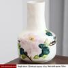 Hand-painted Peony Ceramic Vase for Hydroponic Flower Arrangement