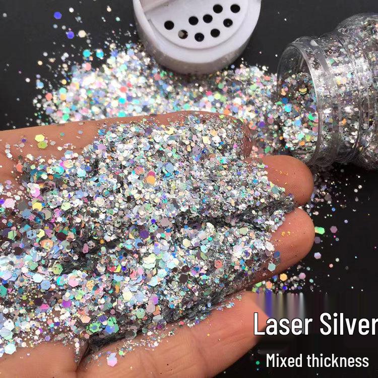 100ml Gold Glitter Nail Art Sequins Powder for Phone Case Decorations